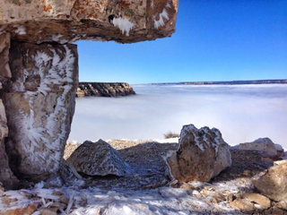 Illustration for article titled Grand Canyon completely flooded by clouds in "once-in-a-lifetime" event